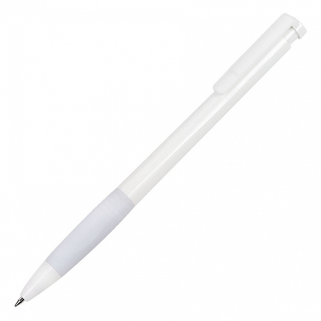 N13, ручка шариковая с грипом, пластик, белый с логотипом в Санкт-Петербурге заказать по выгодной цене в кибермаркете AvroraStore