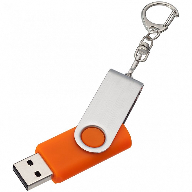 Флешка Twist, оранжевая, 16 Гб с логотипом в Санкт-Петербурге заказать по выгодной цене в кибермаркете AvroraStore