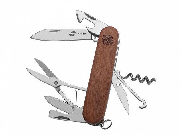 Нож перочинный, 90 мм, 13 функций с логотипом в Санкт-Петербурге заказать по выгодной цене в кибермаркете AvroraStore