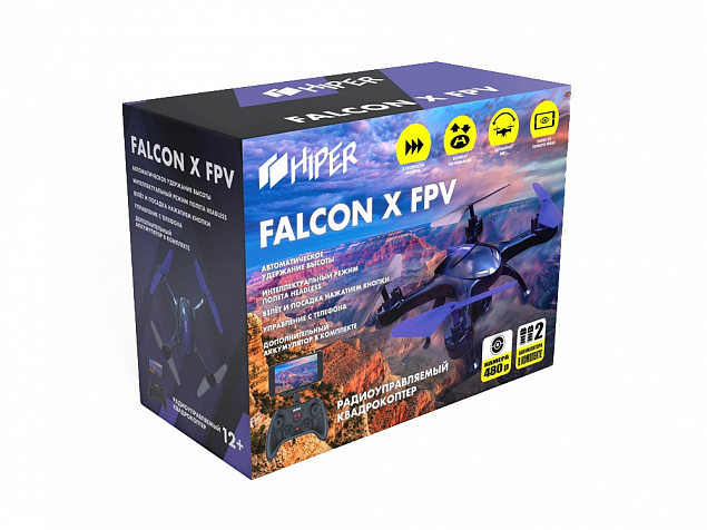 Радиоуправляемый квадрокоптер «FALCON X FPV» с логотипом в Санкт-Петербурге заказать по выгодной цене в кибермаркете AvroraStore
