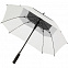 Квадратный зонт-трость Octagon, черный с белым с логотипом в Санкт-Петербурге заказать по выгодной цене в кибермаркете AvroraStore