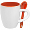 Кофейная кружка Pairy с ложкой, оранжевая с логотипом в Санкт-Петербурге заказать по выгодной цене в кибермаркете AvroraStore