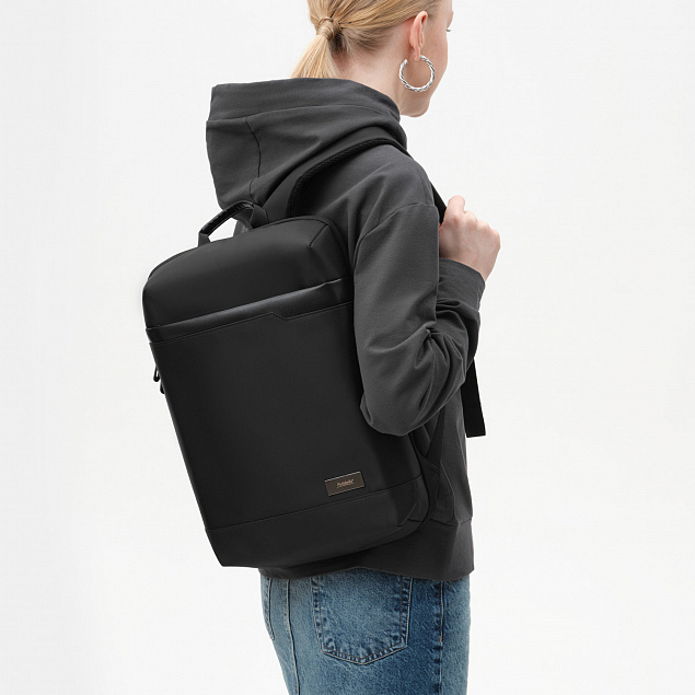 Бизнес рюкзак Brams, черный/серый с логотипом в Санкт-Петербурге заказать по выгодной цене в кибермаркете AvroraStore