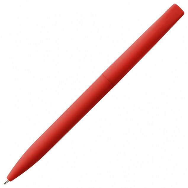 Ручка шариковая Pin Soft Touch, красная с логотипом в Санкт-Петербурге заказать по выгодной цене в кибермаркете AvroraStore