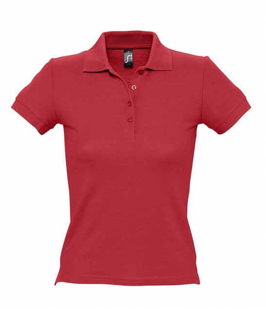 Рубашка поло женская PEOPLE 210, красная с логотипом в Санкт-Петербурге заказать по выгодной цене в кибермаркете AvroraStore