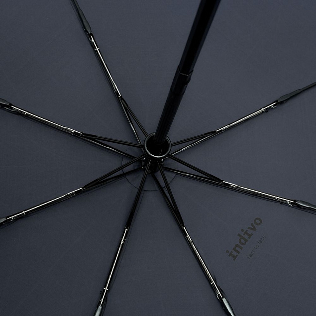 Складной зонт doubleDub, темно-синий с логотипом в Санкт-Петербурге заказать по выгодной цене в кибермаркете AvroraStore