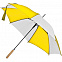 Зонт-трость Milkshake, белый с желтым с логотипом в Санкт-Петербурге заказать по выгодной цене в кибермаркете AvroraStore