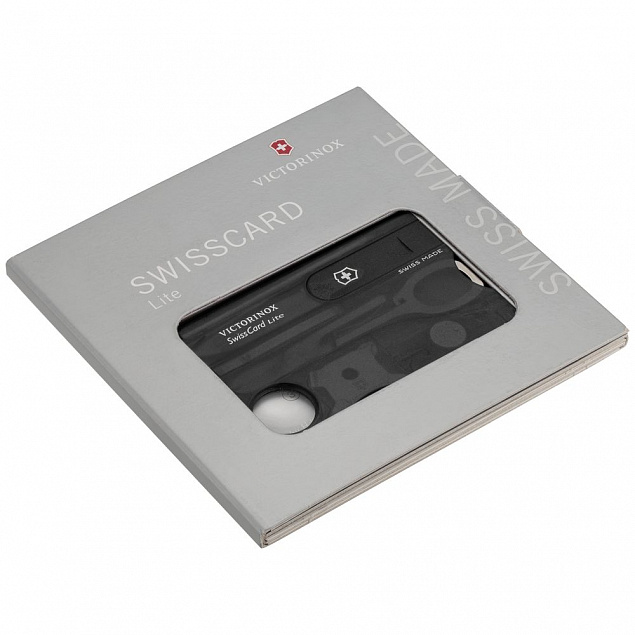Набор инструментов SwissCard Lite, черный с логотипом в Санкт-Петербурге заказать по выгодной цене в кибермаркете AvroraStore