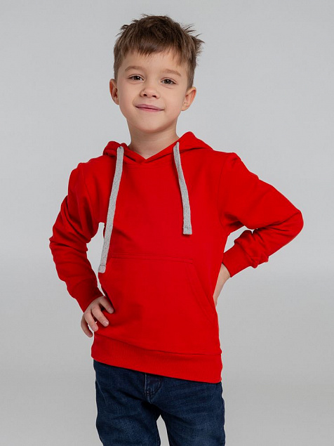 Толстовка с капюшоном детская Kirenga Kids, красная с логотипом в Санкт-Петербурге заказать по выгодной цене в кибермаркете AvroraStore