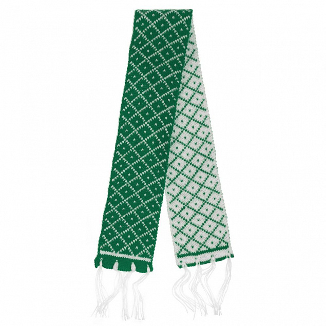 Вязаный шарфик Dress Cup, зеленый с логотипом в Санкт-Петербурге заказать по выгодной цене в кибермаркете AvroraStore