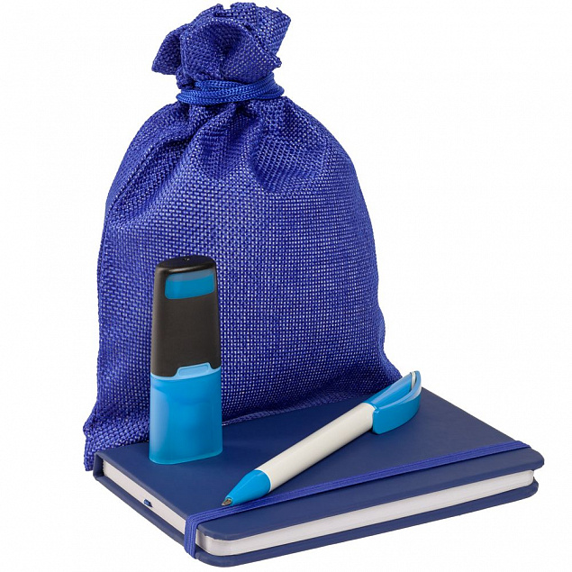 Подарочный мешок Foster Thank, M, синий с логотипом в Санкт-Петербурге заказать по выгодной цене в кибермаркете AvroraStore
