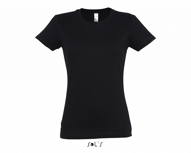 Фуфайка (футболка) IMPERIAL женская,Глубокий черный 3XL с логотипом в Санкт-Петербурге заказать по выгодной цене в кибермаркете AvroraStore