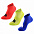 Набор из 3 пар спортивных носков Monterno Sport, красный, зеленый и синий с логотипом в Санкт-Петербурге заказать по выгодной цене в кибермаркете AvroraStore