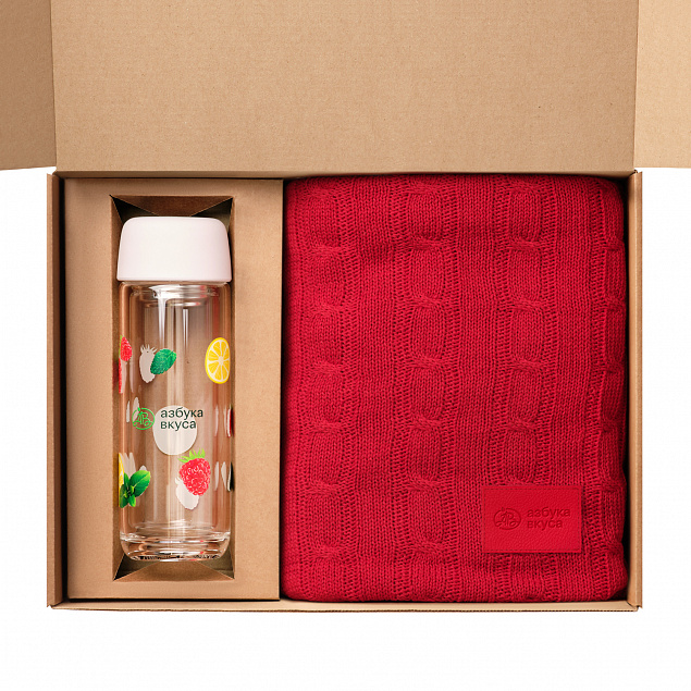 Подарочный набор Bianca, Fado, красный (плед, термобутылка) с логотипом в Санкт-Петербурге заказать по выгодной цене в кибермаркете AvroraStore