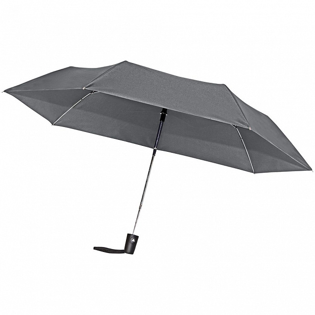 Зонт складной Hit Mini AC, серый с логотипом в Санкт-Петербурге заказать по выгодной цене в кибермаркете AvroraStore