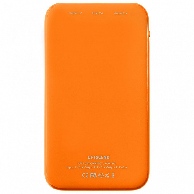 Внешний аккумулятор Uniscend Half Day Compact 5000 мAч, оранжевый с логотипом в Санкт-Петербурге заказать по выгодной цене в кибермаркете AvroraStore