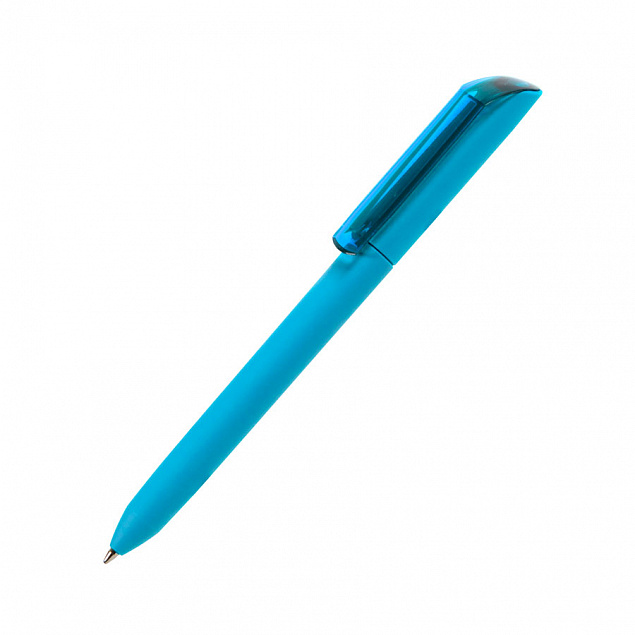 Ручка шариковая FLOW PURE c покрытием soft touch и прозрачным клипом с логотипом в Санкт-Петербурге заказать по выгодной цене в кибермаркете AvroraStore