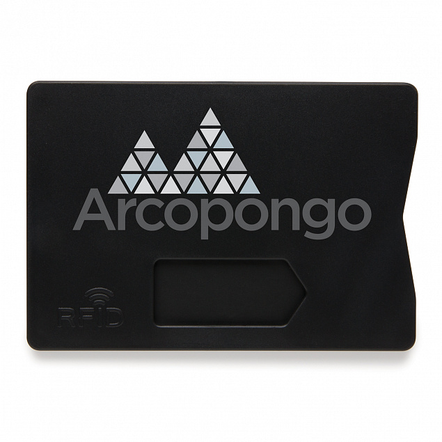 Держатель для карт RFID, черный с логотипом в Санкт-Петербурге заказать по выгодной цене в кибермаркете AvroraStore