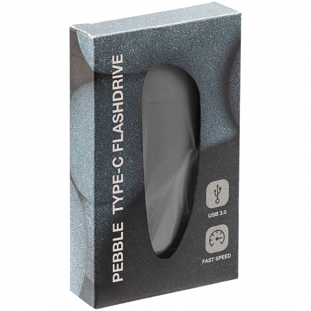 Флешка Pebble Type-C, USB 3.0, серая, 32 Гб с логотипом в Санкт-Петербурге заказать по выгодной цене в кибермаркете AvroraStore