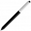 Ручка шариковая Pigra P03 Mat, черная с белым с логотипом в Санкт-Петербурге заказать по выгодной цене в кибермаркете AvroraStore