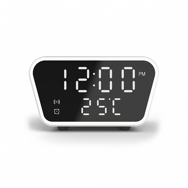 Настольные часы "Smart Clock" с беспроводным (10W) зарядным устройством, будильником и термометром с логотипом в Санкт-Петербурге заказать по выгодной цене в кибермаркете AvroraStore