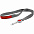 Лента для бейджа с ретрактором Devon, серая с красным с логотипом в Санкт-Петербурге заказать по выгодной цене в кибермаркете AvroraStore