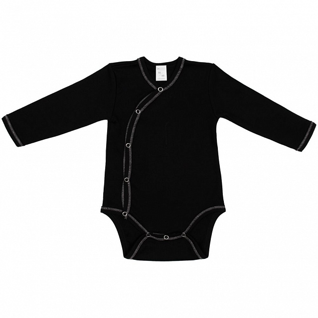 Боди детское Baby Prime, черное с логотипом в Санкт-Петербурге заказать по выгодной цене в кибермаркете AvroraStore