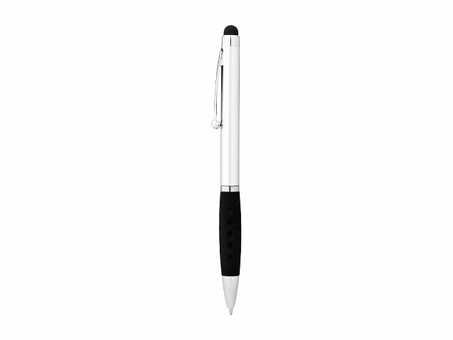 Ручка-стилус шариковая Ziggy черные чернила, серебристый/черный с логотипом в Санкт-Петербурге заказать по выгодной цене в кибермаркете AvroraStore