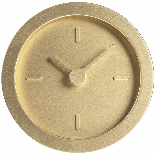 Часы настольные Bronco Sarah, золотистые с логотипом в Санкт-Петербурге заказать по выгодной цене в кибермаркете AvroraStore