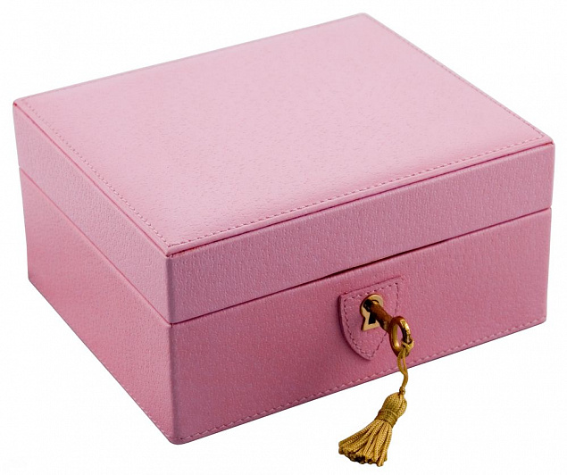 Шкатулка для драгоценностей LIVERPOOL, розовая с логотипом в Санкт-Петербурге заказать по выгодной цене в кибермаркете AvroraStore