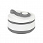 Стакан складной BUTTON;  300 мл, силикон, серый с логотипом в Санкт-Петербурге заказать по выгодной цене в кибермаркете AvroraStore
