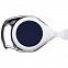 Ретрактор Dorset, белый с синим с логотипом в Санкт-Петербурге заказать по выгодной цене в кибермаркете AvroraStore