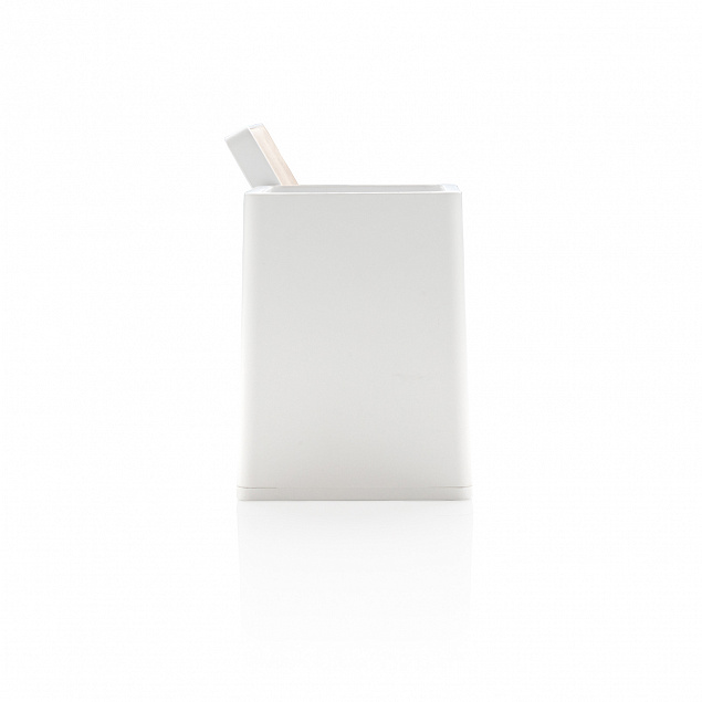 Док-станция Ontario для беспроводной зарядки с подставкой для ручек, 5W, белый с логотипом в Санкт-Петербурге заказать по выгодной цене в кибермаркете AvroraStore