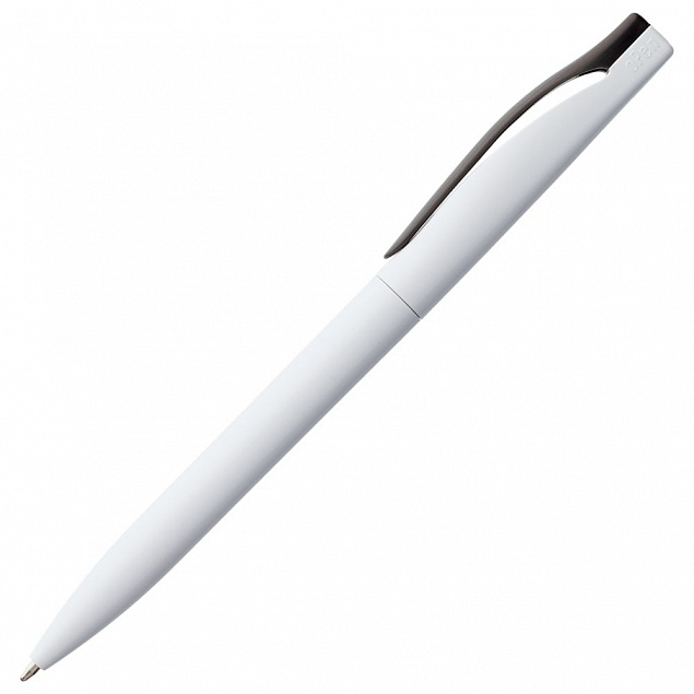 Ручка шариковая Pin, белая с оранжевым с логотипом в Санкт-Петербурге заказать по выгодной цене в кибермаркете AvroraStore