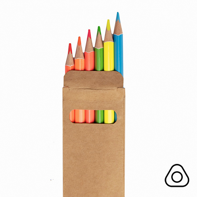 Набор цветных карандашей NEON, 6 цветов с логотипом в Санкт-Петербурге заказать по выгодной цене в кибермаркете AvroraStore