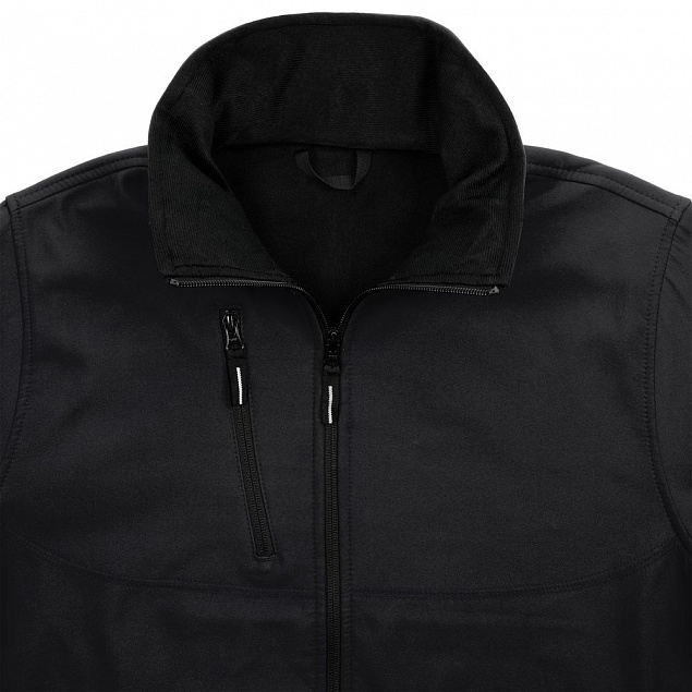 Куртка софтшелл мужская Zagreb, черная с логотипом в Санкт-Петербурге заказать по выгодной цене в кибермаркете AvroraStore