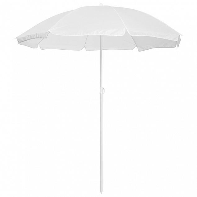 Зонт пляжный Mojacar, белый с логотипом в Санкт-Петербурге заказать по выгодной цене в кибермаркете AvroraStore