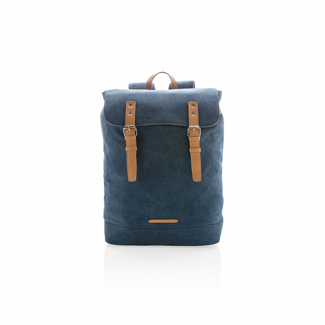 Рюкзак для ноутбука Canvas, синий с логотипом в Санкт-Петербурге заказать по выгодной цене в кибермаркете AvroraStore