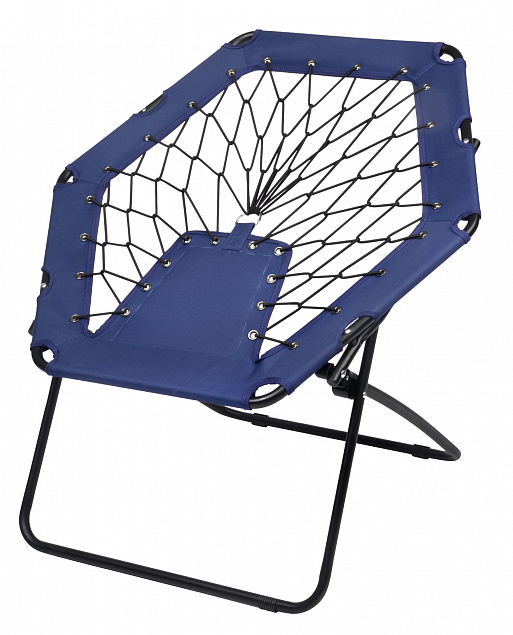 Складное кресло CHILL OUT, черный, синий с логотипом в Санкт-Петербурге заказать по выгодной цене в кибермаркете AvroraStore