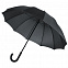 Зонт-трость Lui, черный с логотипом в Санкт-Петербурге заказать по выгодной цене в кибермаркете AvroraStore