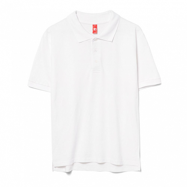 Рубашка поло мужская Adam, белая с логотипом в Санкт-Петербурге заказать по выгодной цене в кибермаркете AvroraStore
