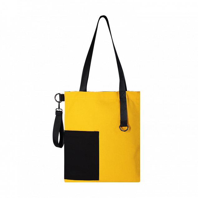 Шоппер Superbag Color (жёлтый с чёрным) с логотипом в Санкт-Петербурге заказать по выгодной цене в кибермаркете AvroraStore