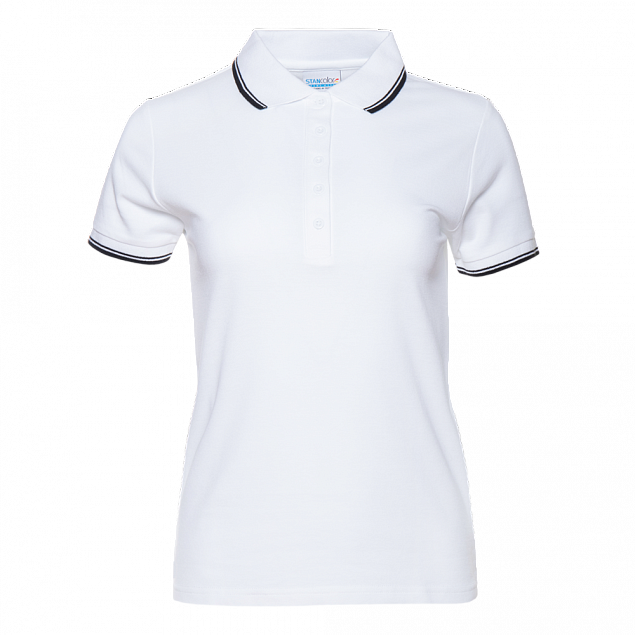 Рубашка поло Рубашка женская 04BK Белый с логотипом в Санкт-Петербурге заказать по выгодной цене в кибермаркете AvroraStore