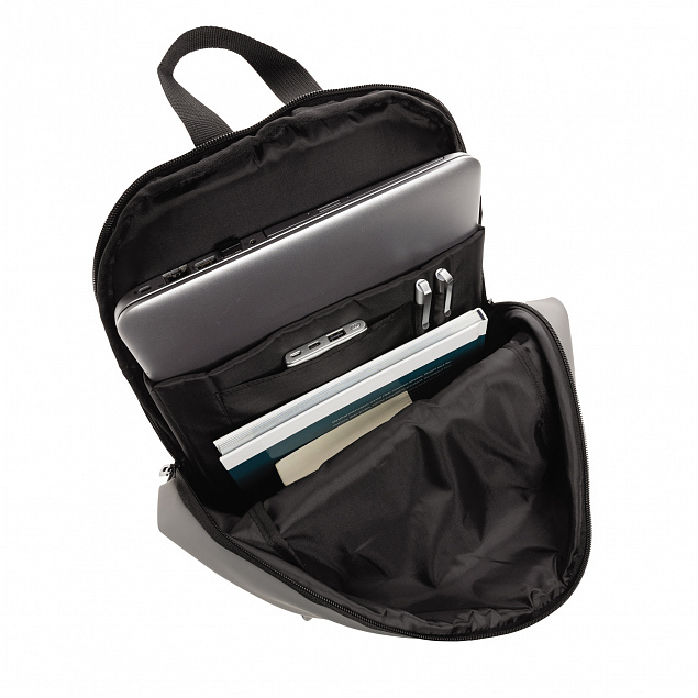 Рюкзак для ноутбука из гладкого полиуретана, 15.6" с логотипом в Санкт-Петербурге заказать по выгодной цене в кибермаркете AvroraStore