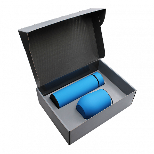 Набор Hot Box CS grey (голубой) с логотипом в Санкт-Петербурге заказать по выгодной цене в кибермаркете AvroraStore