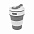 Стакан складной BUTTON;  300 мл, силикон, серый с логотипом в Санкт-Петербурге заказать по выгодной цене в кибермаркете AvroraStore