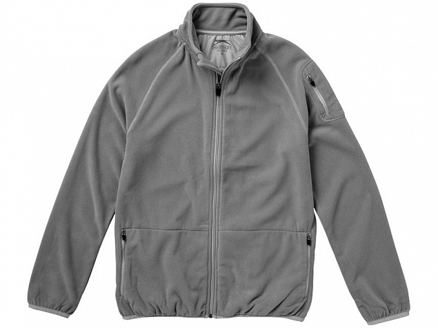 Куртка Drop Shot из микрофлиса мужская, серый с логотипом в Санкт-Петербурге заказать по выгодной цене в кибермаркете AvroraStore