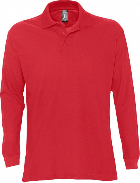 Рубашка поло мужская с длинным рукавом STAR 170, красная с логотипом в Санкт-Петербурге заказать по выгодной цене в кибермаркете AvroraStore