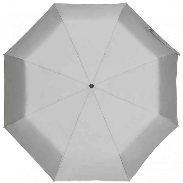 Зонт складной Manifest со светоотражающим куполом, серый с логотипом в Санкт-Петербурге заказать по выгодной цене в кибермаркете AvroraStore