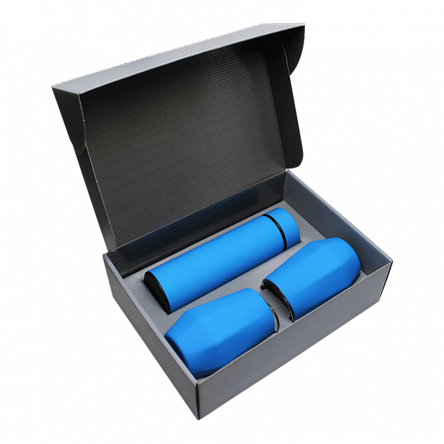 Набор Hot Box E2 софт-тач EDGE CO12s grey (голубой) с логотипом в Санкт-Петербурге заказать по выгодной цене в кибермаркете AvroraStore